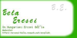 bela ercsei business card